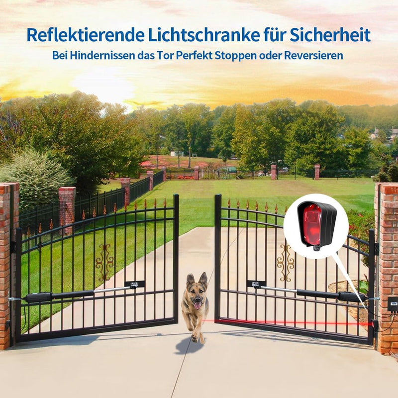 TOPENS TRF3 Reflexionslichtschranke Infrarot Sensorsystem Einfahrtssensor Lichtschranke mit Reflekto