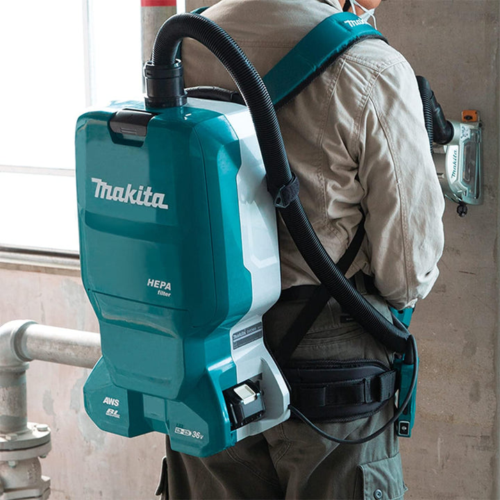 Makita 36 V => 2 x 18 V li-ION 110 MBAR Kanister Vakuumreiniger - Ohne Batterie - DVC665Z - Türkis
