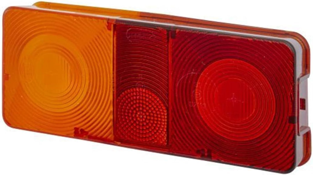 HELLA Rückleuchte - Glühlampe - 12V - Anbau/geschraubt - ECE/nicht SAE - Lichtscheibenfarbe: rot/gel