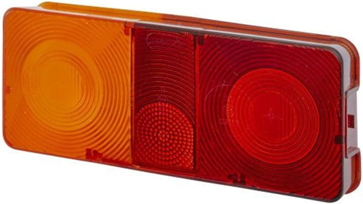 HELLA Rückleuchte - Glühlampe - 12V - Anbau/geschraubt - ECE/nicht SAE - Lichtscheibenfarbe: rot/gel