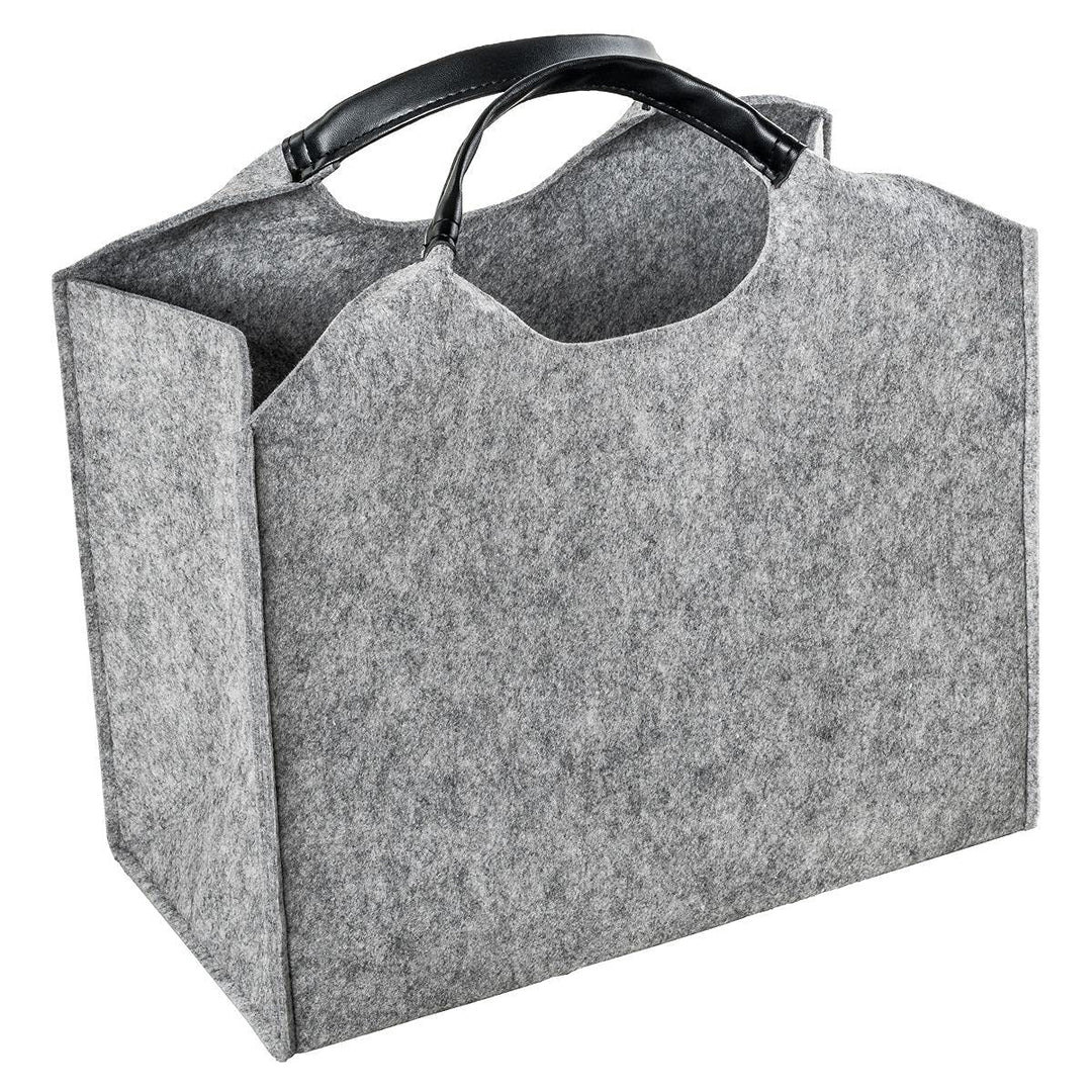 LaFiore24 Filztasche Einkaufstasche Damen Shopper Henkeltasche Hellgrau, Hellgrau