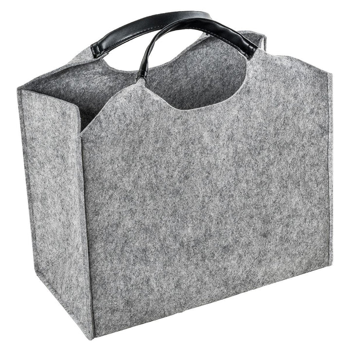 LaFiore24 Filztasche Einkaufstasche Damen Shopper Henkeltasche Hellgrau, Hellgrau