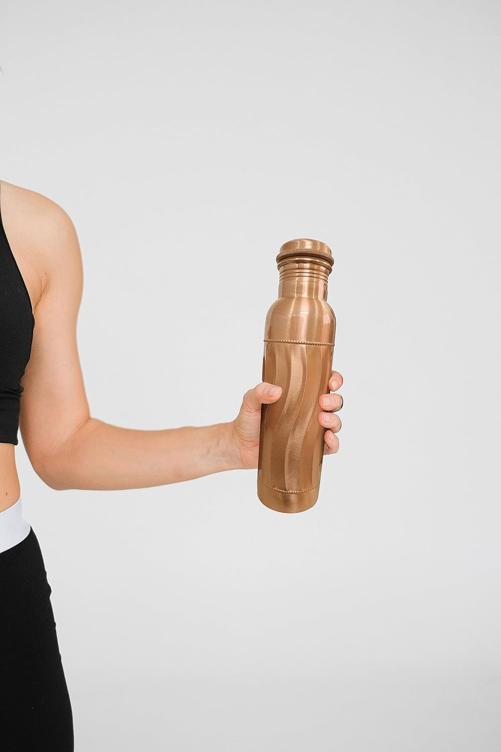 Copper Water Bottle A Leak Proof Ayurvedic Pure Copper Vessel 950 ml Design 17, 950 ml Design 17