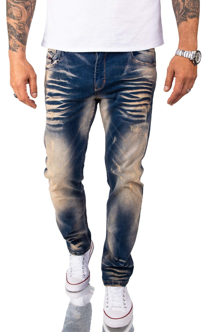 Rock Creek Herren Jeans Hose Denim Stretch Regular Fit Jeanshose Stonewashed W29-W44 36W / 30L Rc-31
