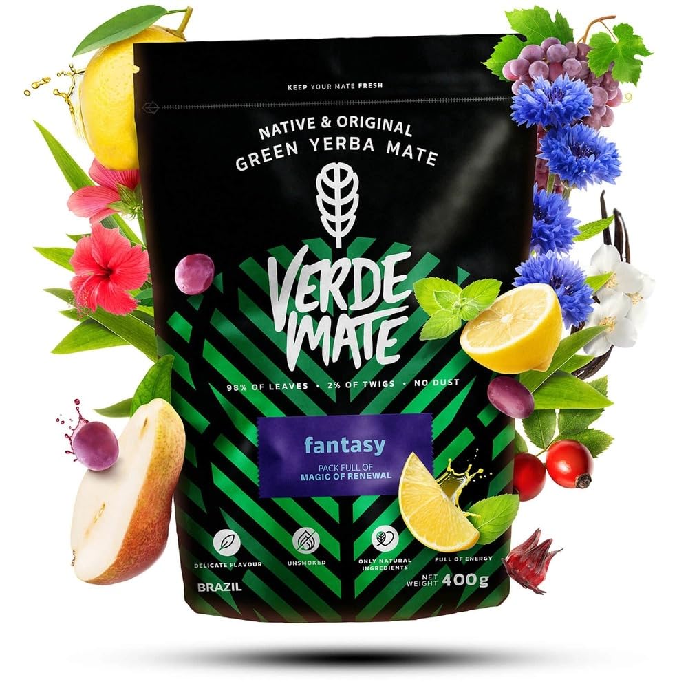 Mate Tee Set Verde Mate Fantasy, Spring & Rainbow 3x400g - Brasilianische Yerba Mate - 5mm Grobe Blä
