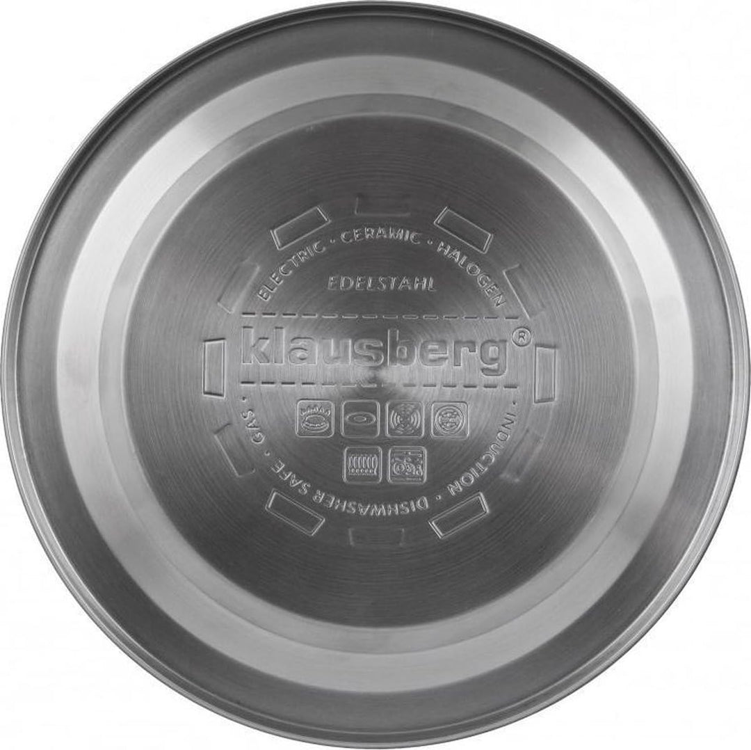 Flötenkessel Wasserkessel Edelstahl Inox Marmorbeschichtung 3.0L Klausberg KB-7259