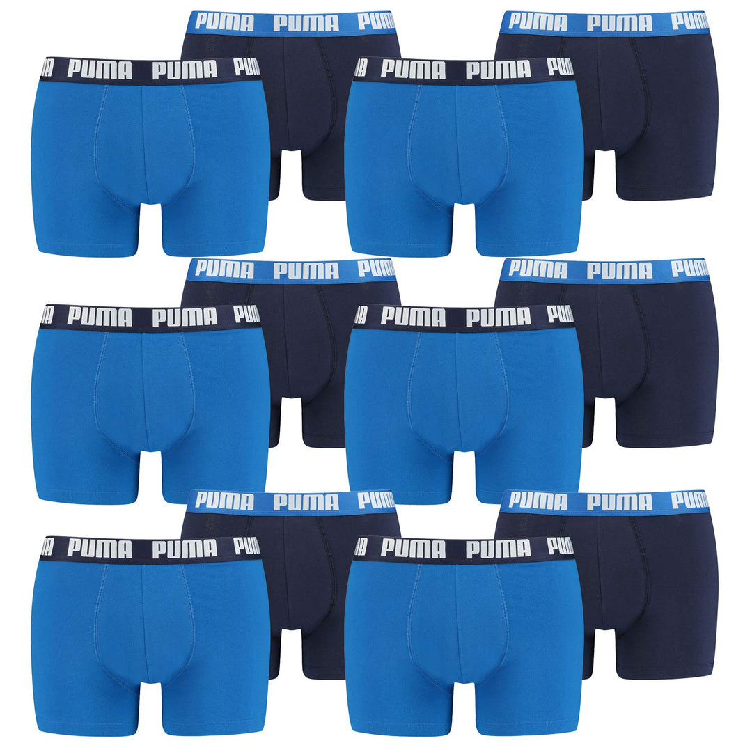 PUMA 12 er Pack Boxer Boxershorts Men Herren Unterhose Pant Unterwäsche (Trueblau/Trueblau, XL)