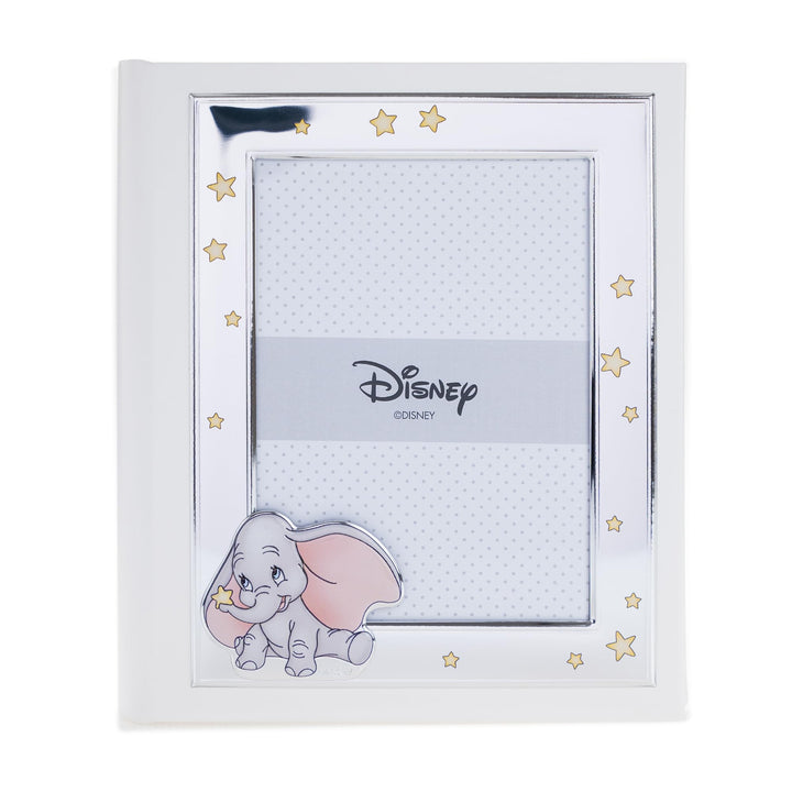 VALENTI & CO. Disney Baby - Dumbo - Fotoalbum für Kinder mit silbernem Fotorahmen für Taufe oder Kin