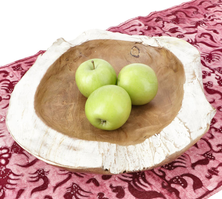 GURU SHOP Schwere Obstschale, Holzschale Dekoobjekt aus Wurzelholz - Modell 3, Braun, 8x35x33 cm, Sc