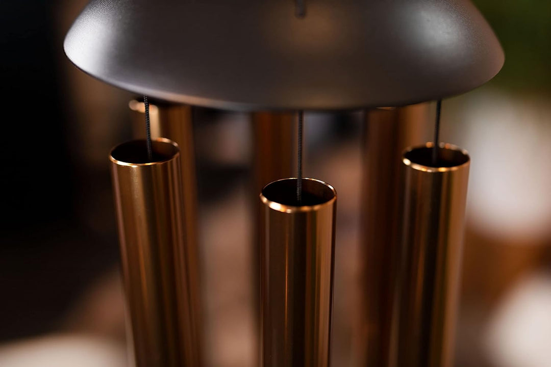 Sonic Energy Moon Meditation Chime – Windspiel mit 6 Klangstäben (432 Hz) – für Garten u. Entspannun