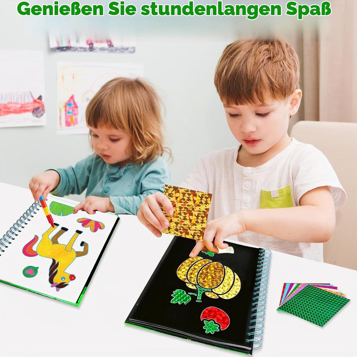 FUNNYB&amp;G Foil Art Kinder Kunst &amp; Bastelaktivität: Kreatives Reisespielzeug für DIY-Aktivität, Bastel
