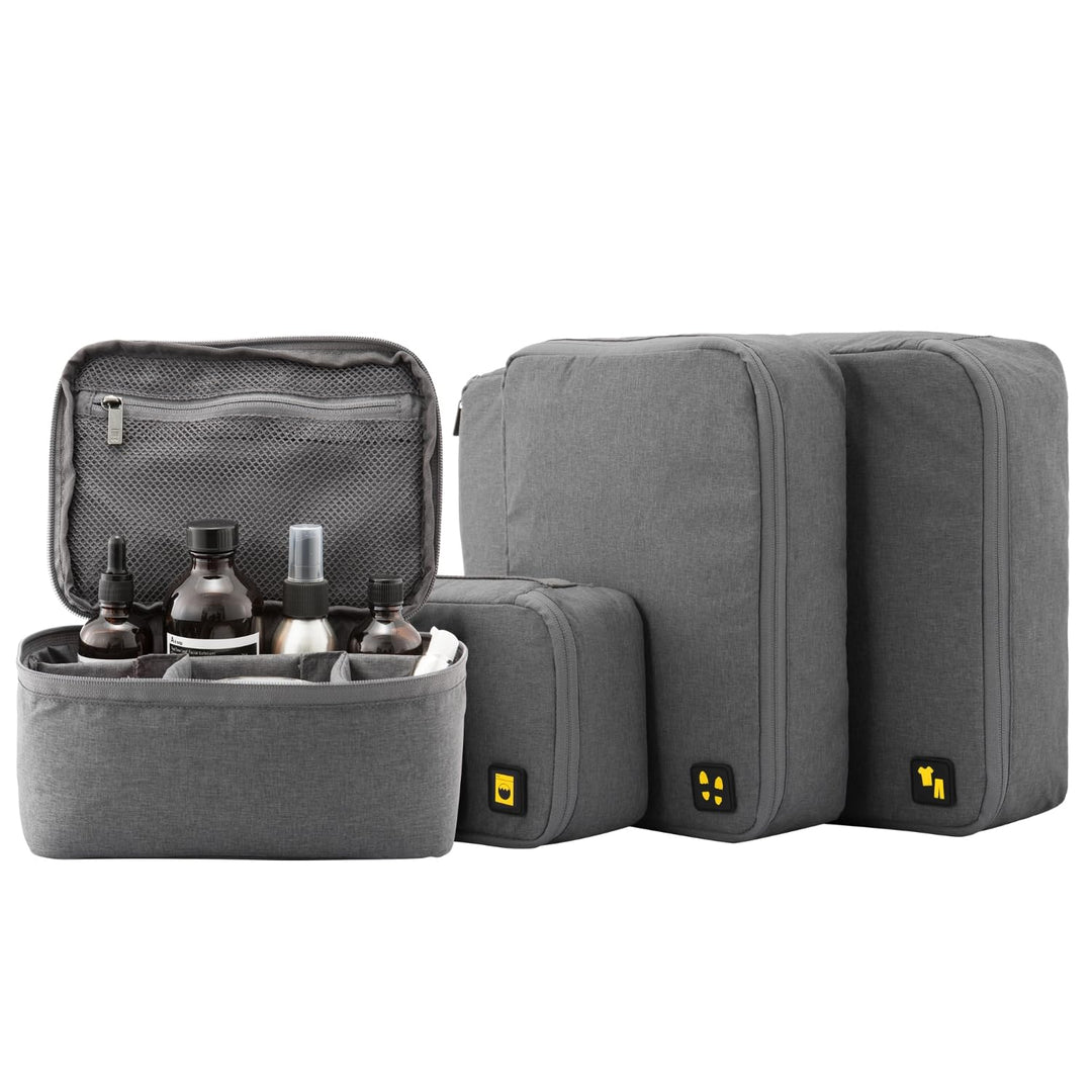 LEVEL8 Koffer Organizer Set 4-teilig Packing Cubes Set Packentaschen für Kleidung Kosmetik Schuhbeut