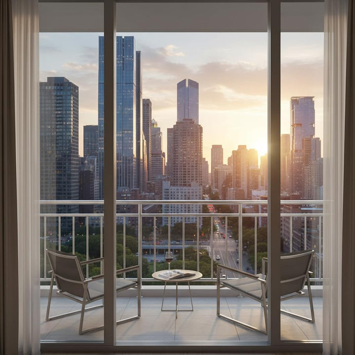 Mucola Edelstahl Balkongeländer Fenstergeländer 90x100cm – Französischer Balkon Absturzsicherung | G