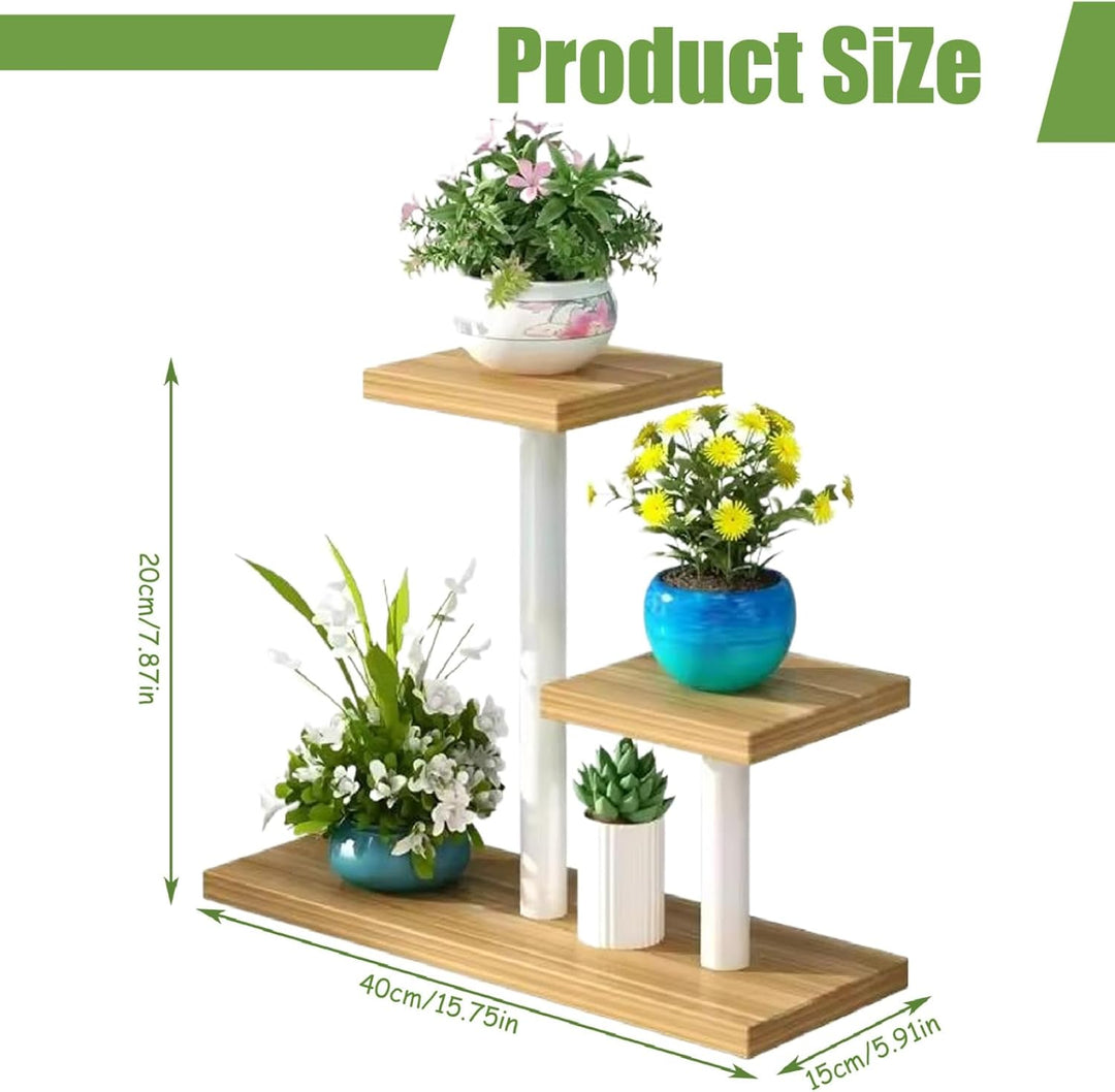 Schaufensterbärke Pflanzenregal, quadratische Desktop Sukkulente Fensteranlagenständer, 16x6x8 Robus