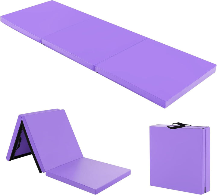 COSTWAY 180 x 60 x 5 cm Weichbodenmatte klappbar, Gymnastikmatte tragbar, Yogamatte wasserabweisend,