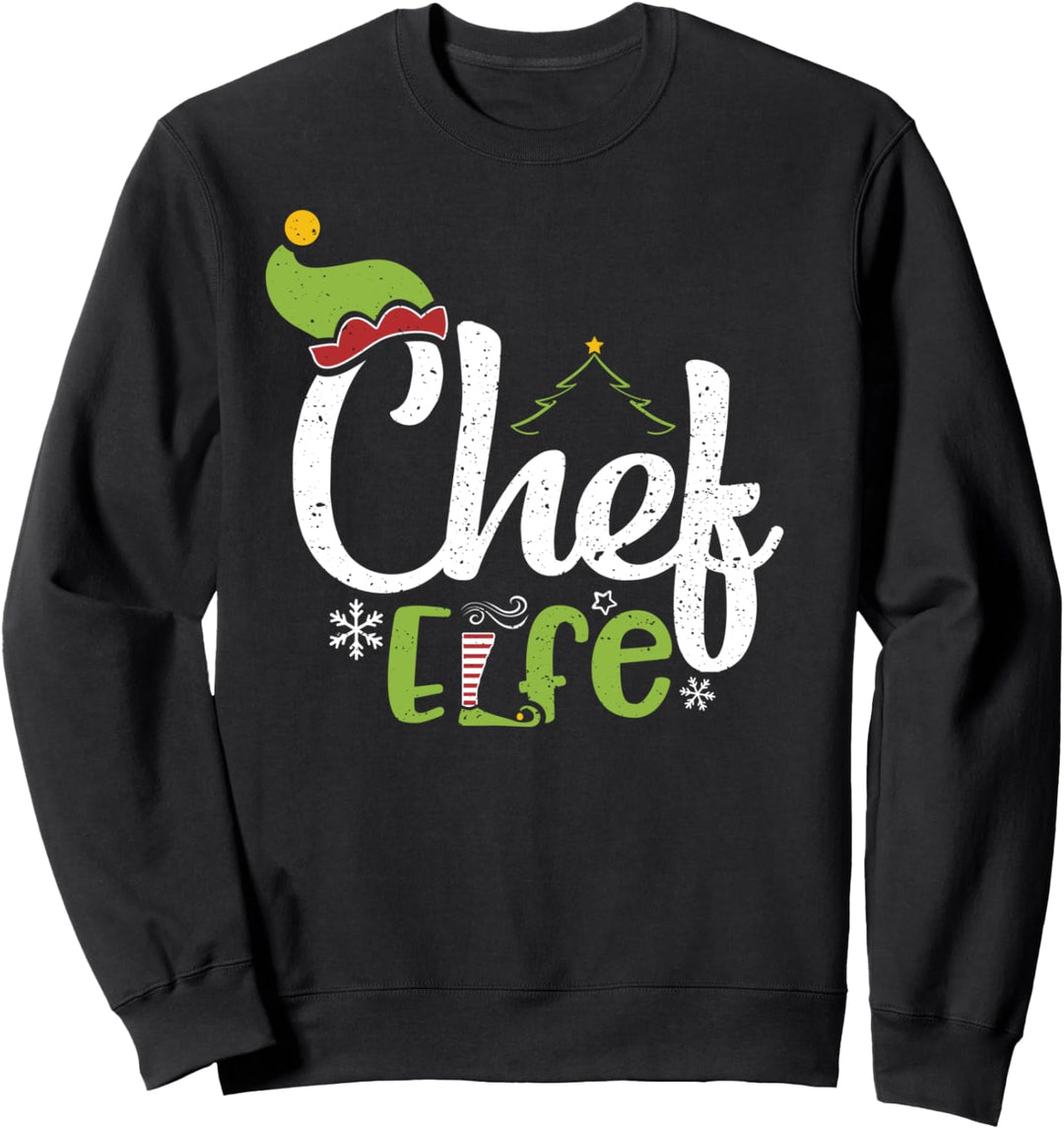 Witziges Partnerlook: Chef Elfe - Weihnachts Elfen Sweatshirt