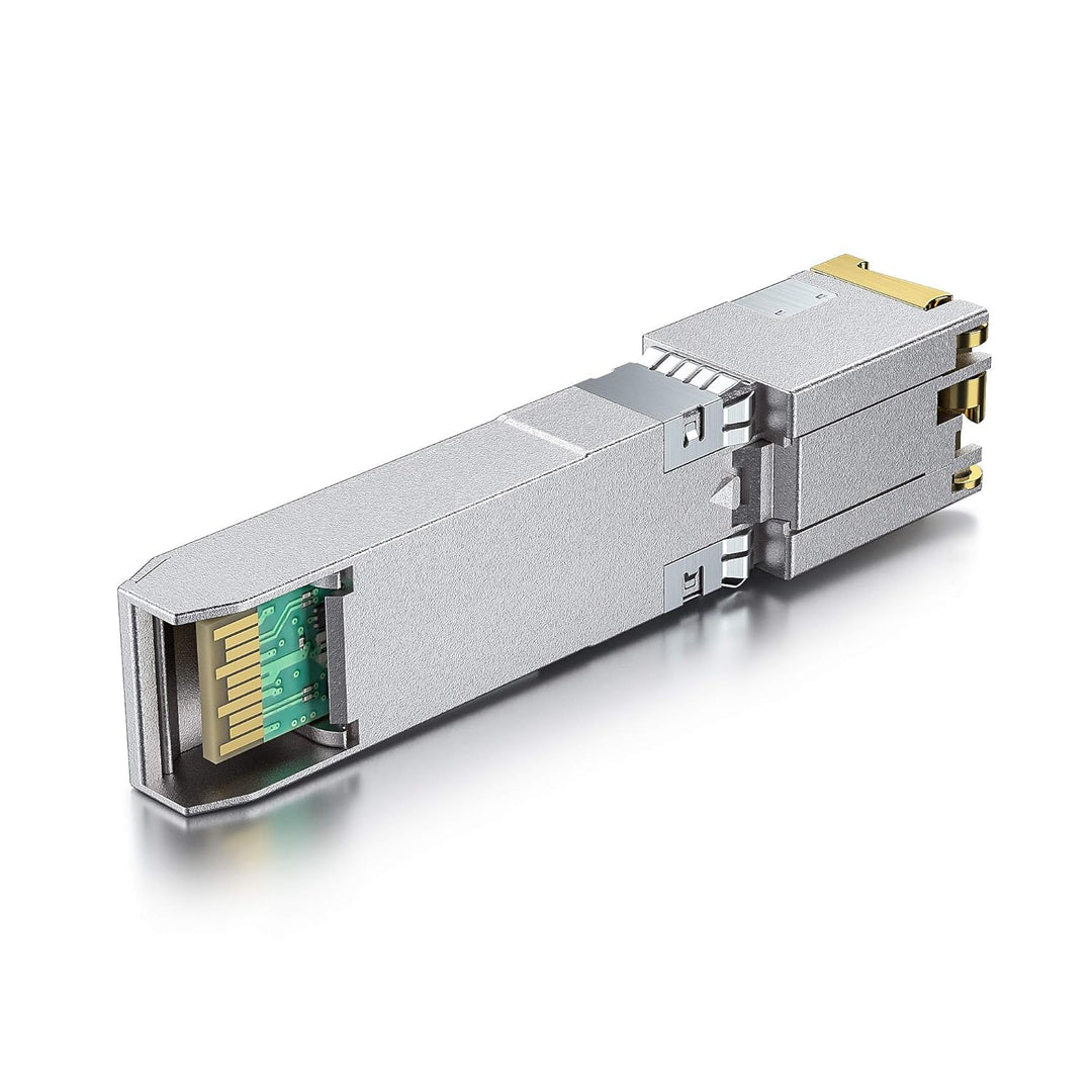 HiFiber 10Gb SFP+ RJ45 Transceiver, 10Gbase-T SFP+ Ethernet Kupfer Modul unterstützt 10G/5G/2,5G, CA