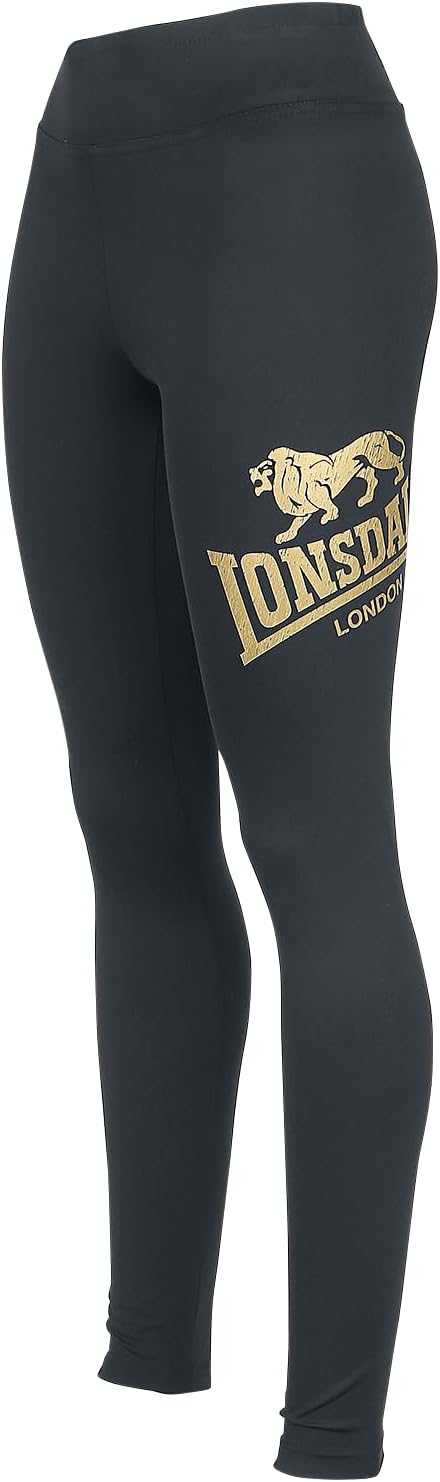 Lonsdale Damen Aglish Leggings XXL Slim Schwarz, XXL Slim Schwarz