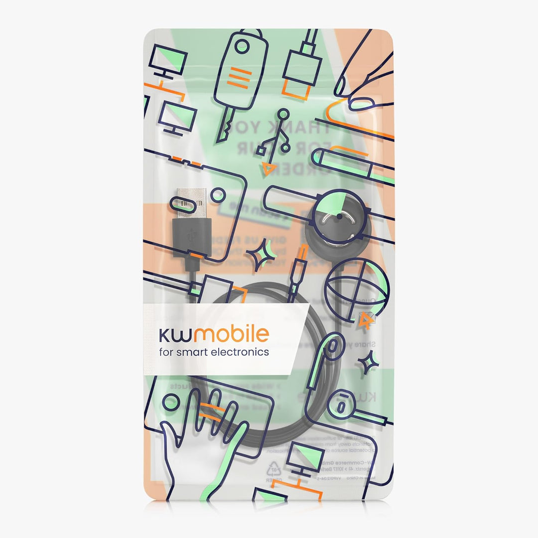 kwmobile USB Kabel Charger kompatibel mit Suunto Peak 9 Ladekabel - Smart Watch Ersatzkabel - Fitnes