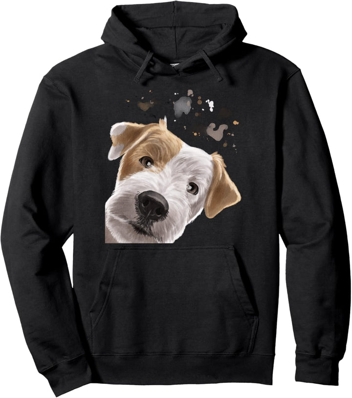 Neugieriger Parson Russell Terrier Hund Pullover Hoodie