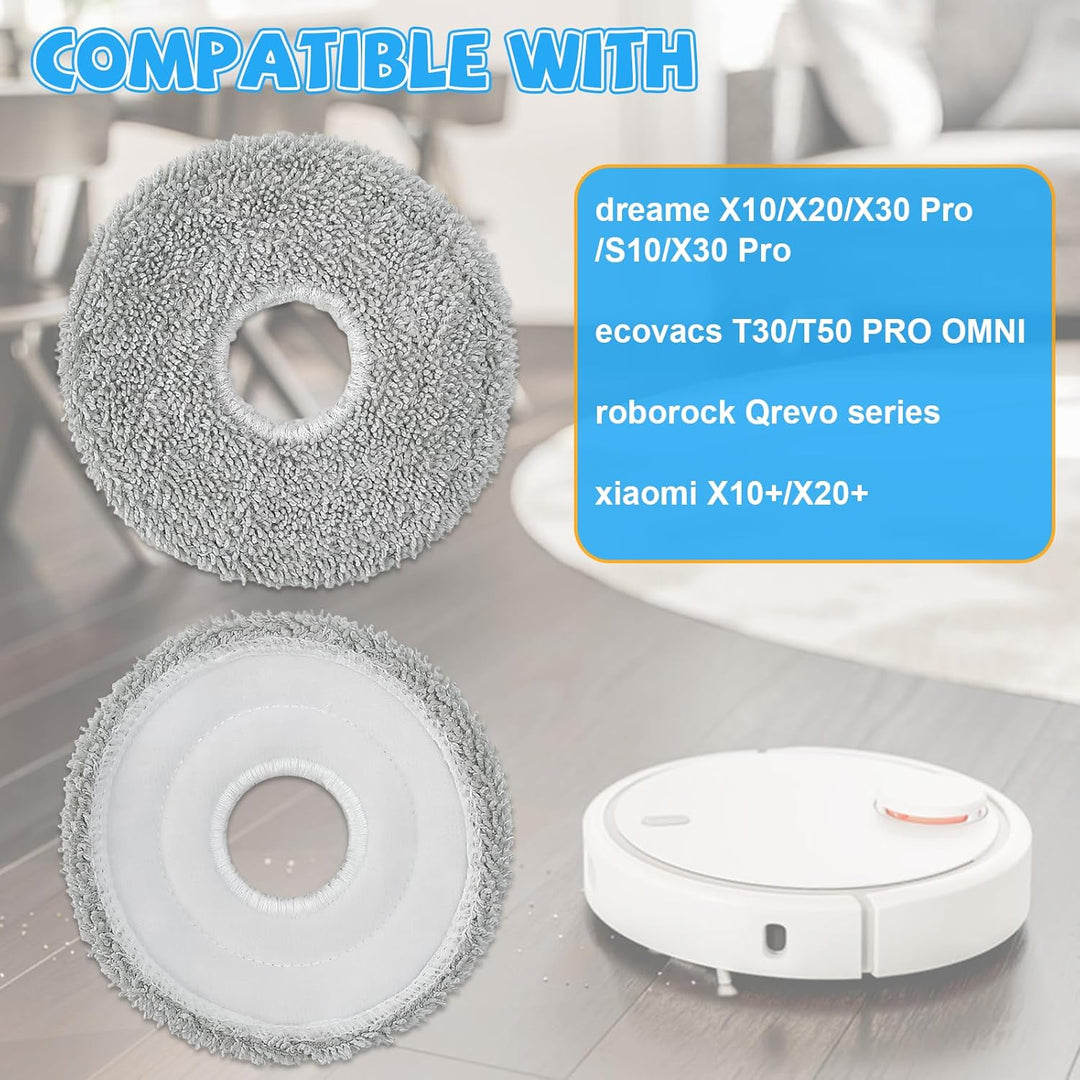 15 Stück Mopptücher Wischplatten Wischpad Zubehör Kompatibel mit Dreame X10/X20/X30 Pro/S10/X30 Pro
