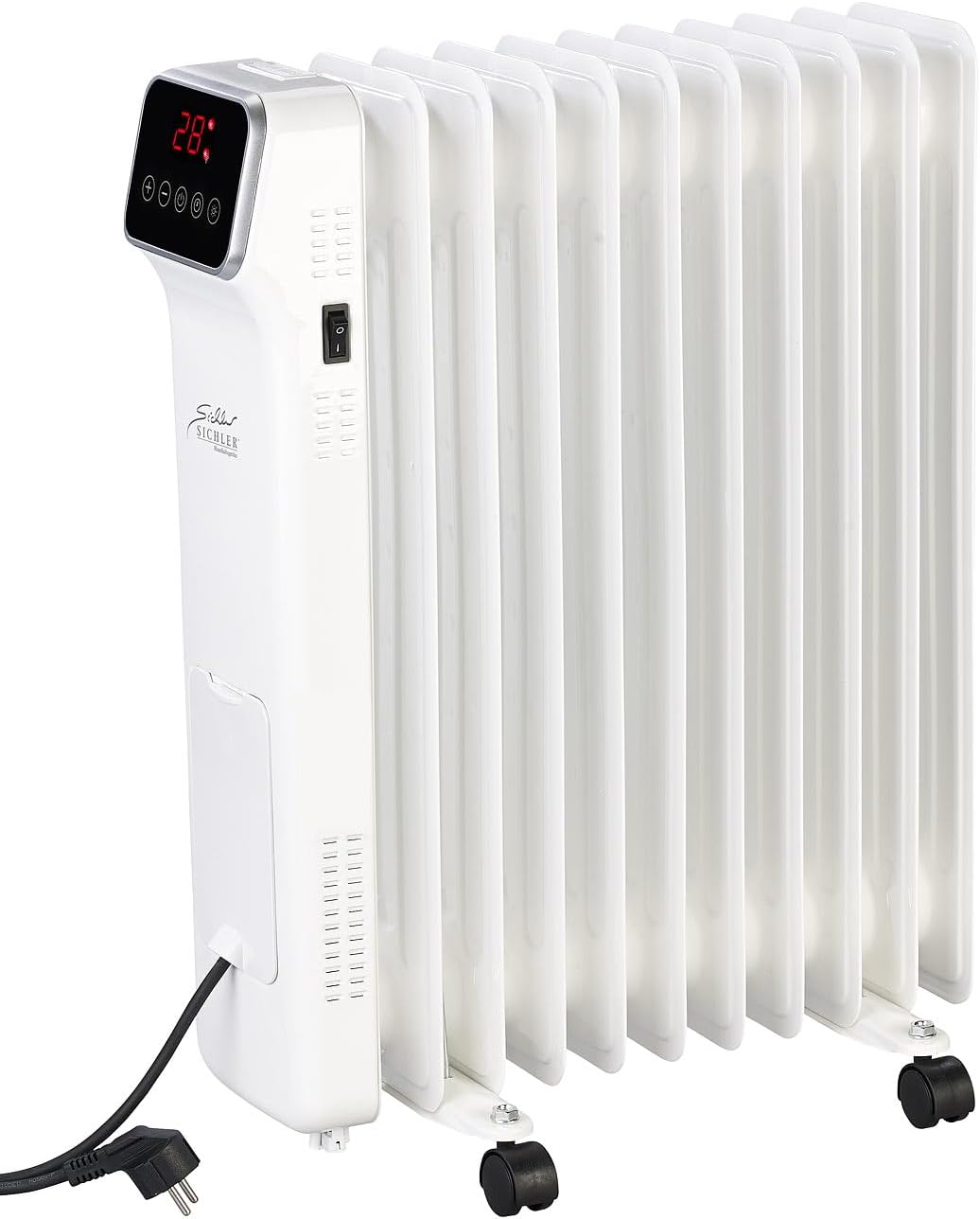 Sichler Haushaltsgeräte Heizgeräte: WLAN-Ölradiator mit App und Fernbedienung, Timer, 11 Rippen, 2.5