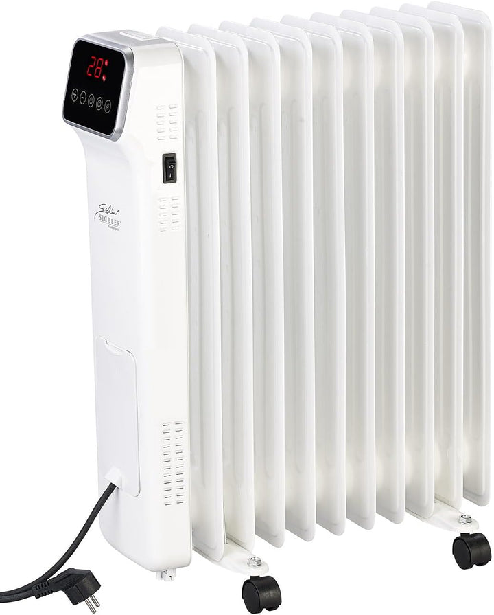 Sichler Haushaltsgeräte Heizgeräte: WLAN-Ölradiator mit App und Fernbedienung, Timer, 11 Rippen, 2.5