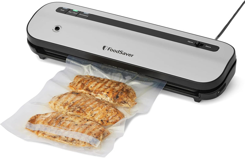 FoodSaver Space Saving Vacuum Sealer Machine | hält Essen bis zu 5-mal länger frisch* | spart 50 % m