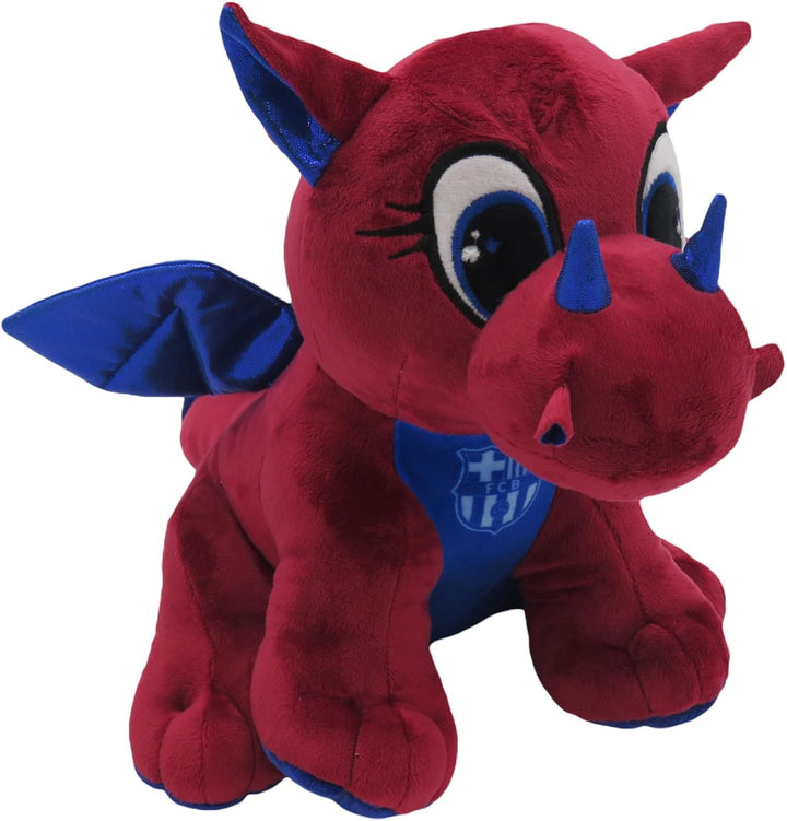 CyP Brands- FC Barcelona Plüschfigur, Drache, 25 cm, Blaugrana, offizielles Produkt