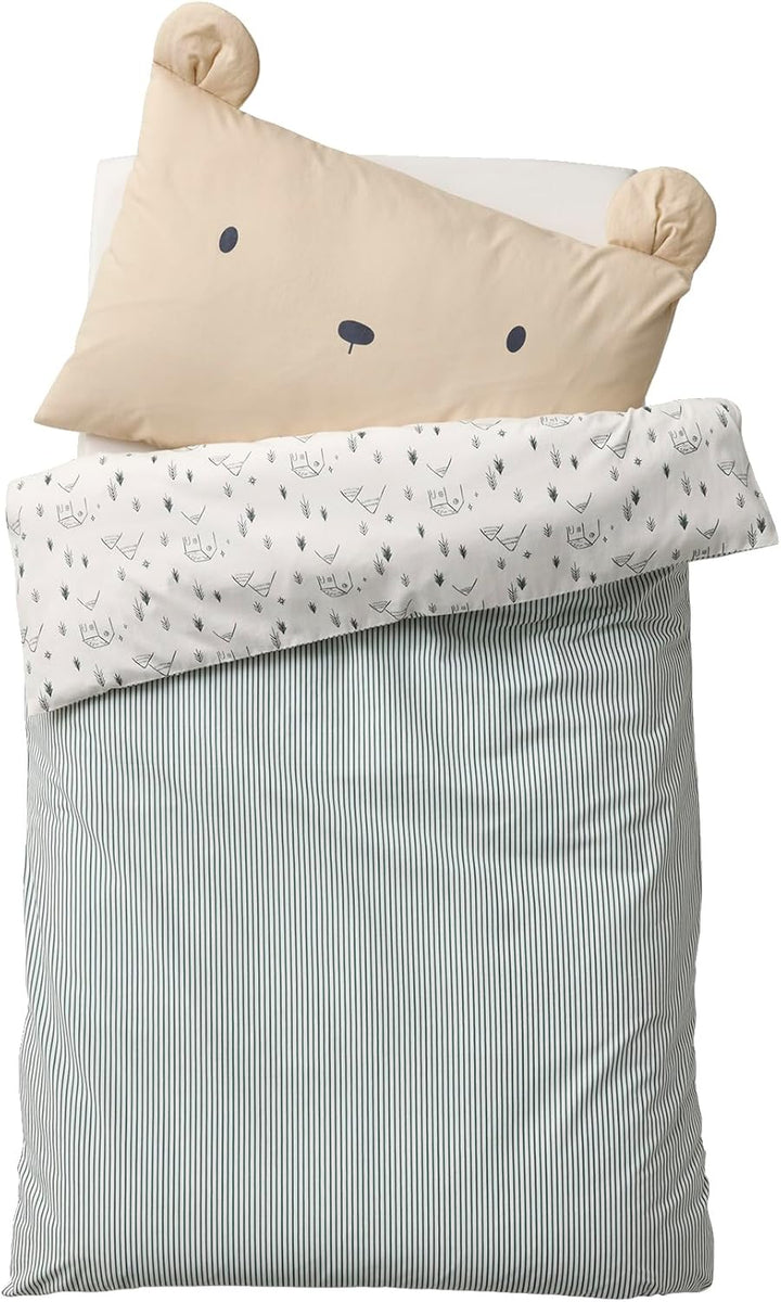 VERTBAUDET Baby-Bettbezug Hygge, beige, bedruckt, 80 x 120 cm Beige 80X120, Beige 80X120