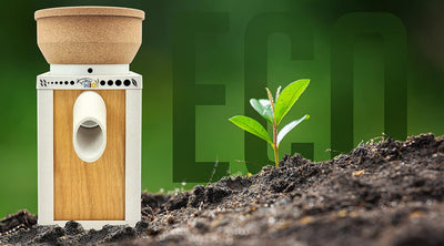 KoMo KoMoMio ECO Getreidemühle elektrisch - Holz, Arboblend® mit Korktrichter - 250W Motorleistung -