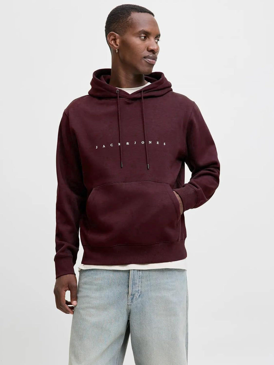 JACK &amp; JONES Herren Hoodie Kapuzenpullover JJESTAR JJ Sweat Hood - Relaxed Fit XS Port Royale, XS Po