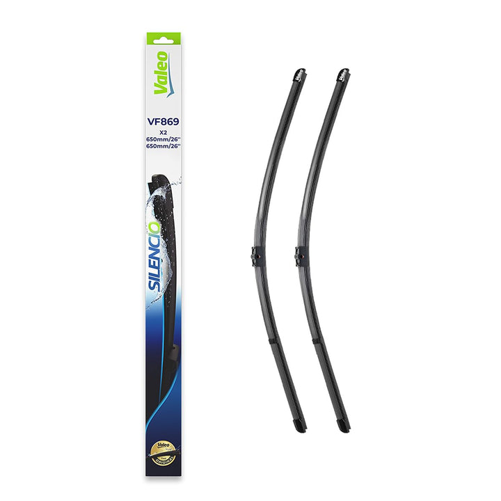 VALEO Silencio VF497 Wischerblatt 574597 Vorderansicht: 750mm / 630mm Menge Set 2 Einheiten Fahrerse