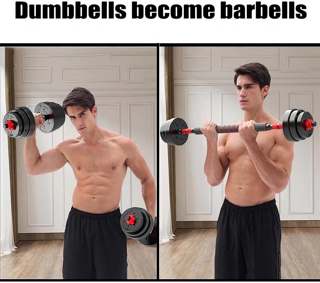 BCBIG hanteln set, Kurzhanteln Verstellbar,2er Kunststoff Hantelset,Kurz Lang Dumbbell,Einstellbar H