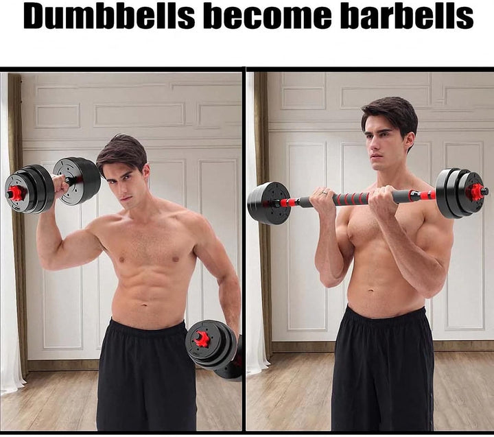 BCBIG hanteln set, Kurzhanteln Verstellbar,2er Kunststoff Hantelset,Kurz Lang Dumbbell,Einstellbar H