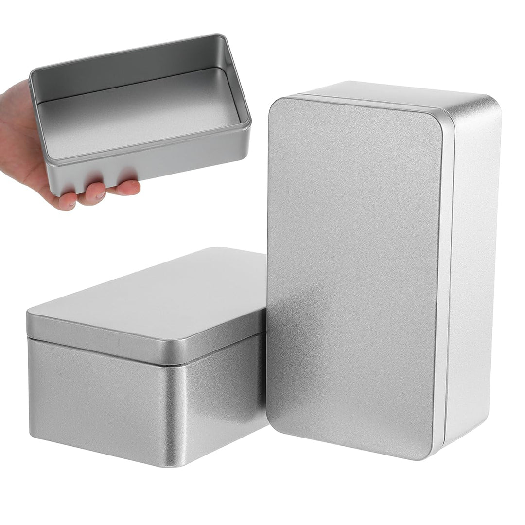 NOLITOY 2 StüCk Blechdose mit Deckel Klein Rechteckige Metallbox für Tee Aufbewahrung Luftdicht Troc