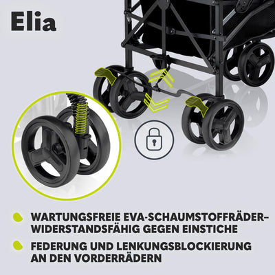 LIONELO Elia Buggy klein zusammenklappbar Kinderwagen bis 15 kg, Rücken und Fussstützenverstellung H