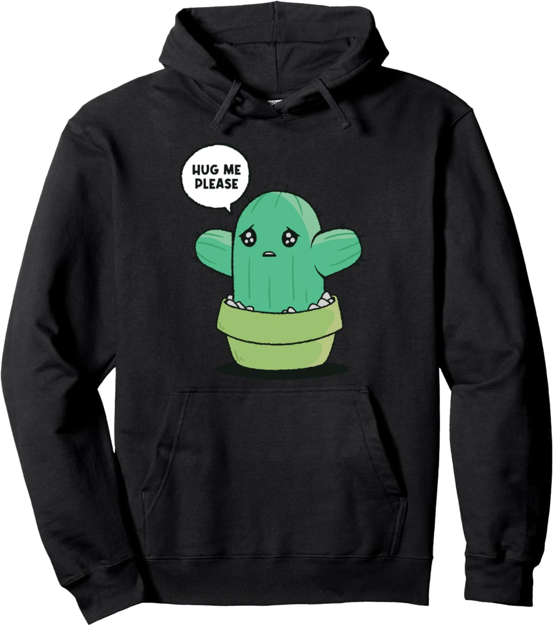 Hug Me Please Cactus Pullover Hoodie