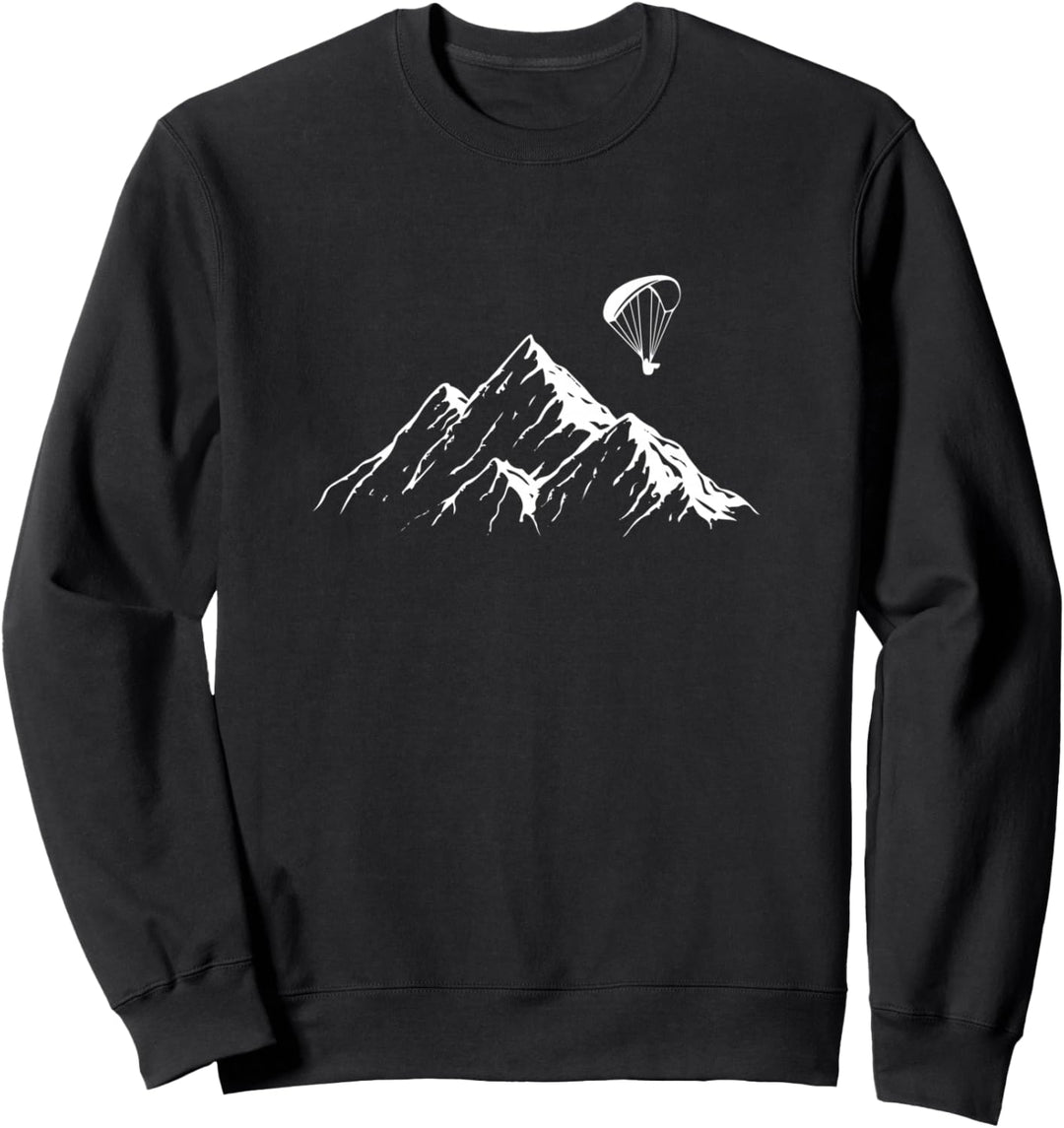 Paragleiter mit Berge T-Shirt Paraglider Paragliding Sweatshirt