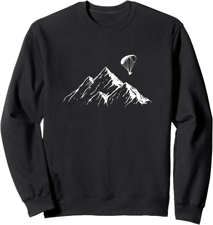 Paragleiter mit Berge T-Shirt Paraglider Paragliding Sweatshirt