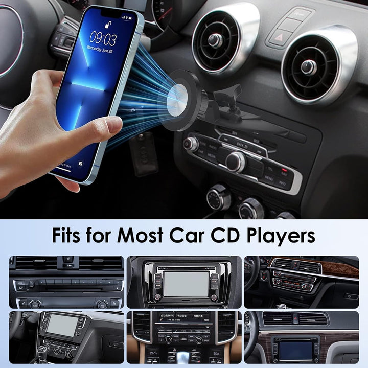 EEEKit für Magsafe Autohalterung, Magnetische KFZ Handyhalter Auto CD Schlitz, 16 Starke Magnet, pas