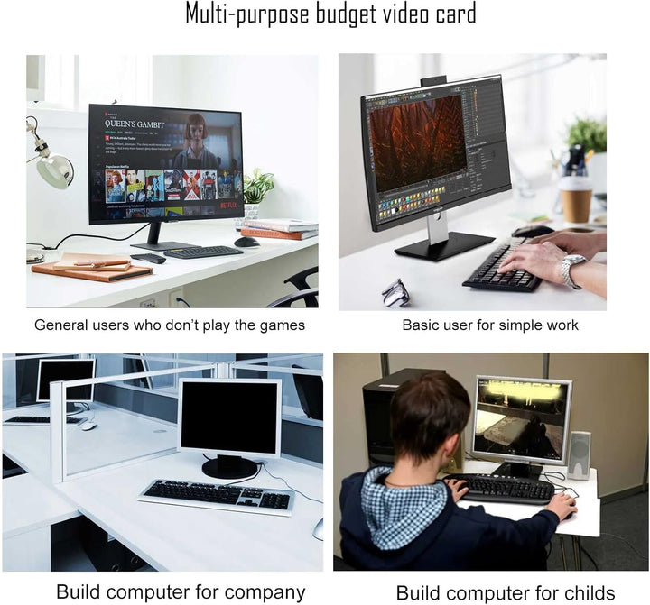 SAPLOS Geforce GT 610 Grafikkarte, 2GB DDR3 64-bit, VGA HDMI, Low Profile grafikkarte, PCI Express x