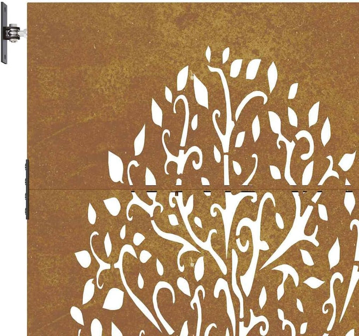 vidaXL Gartentor, Gartentür mit Bambus-Design, Abschliessbar Hoftor Eingangstor für Garten Terrasse,