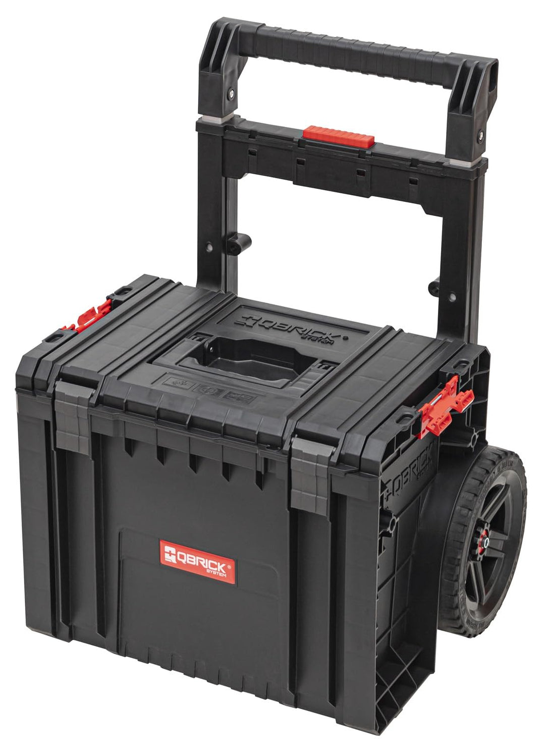 QBRICK - Werkzeugkoffer Leer - Werkzeugkasten mit Rollen - Modular - Werkstattwagen aus Robustem Kun