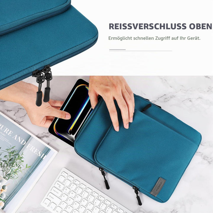 MoKo 12.9 Zoll Tablet Hülle Kompatibel mit iPad Pro 12.9 M2 2022-2018, Galaxy Tab S8+ 12.4", Surface