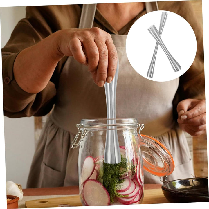 2 Stück Edelstahl Kimchi Stampfer für Gemüsefermentation, 25cm