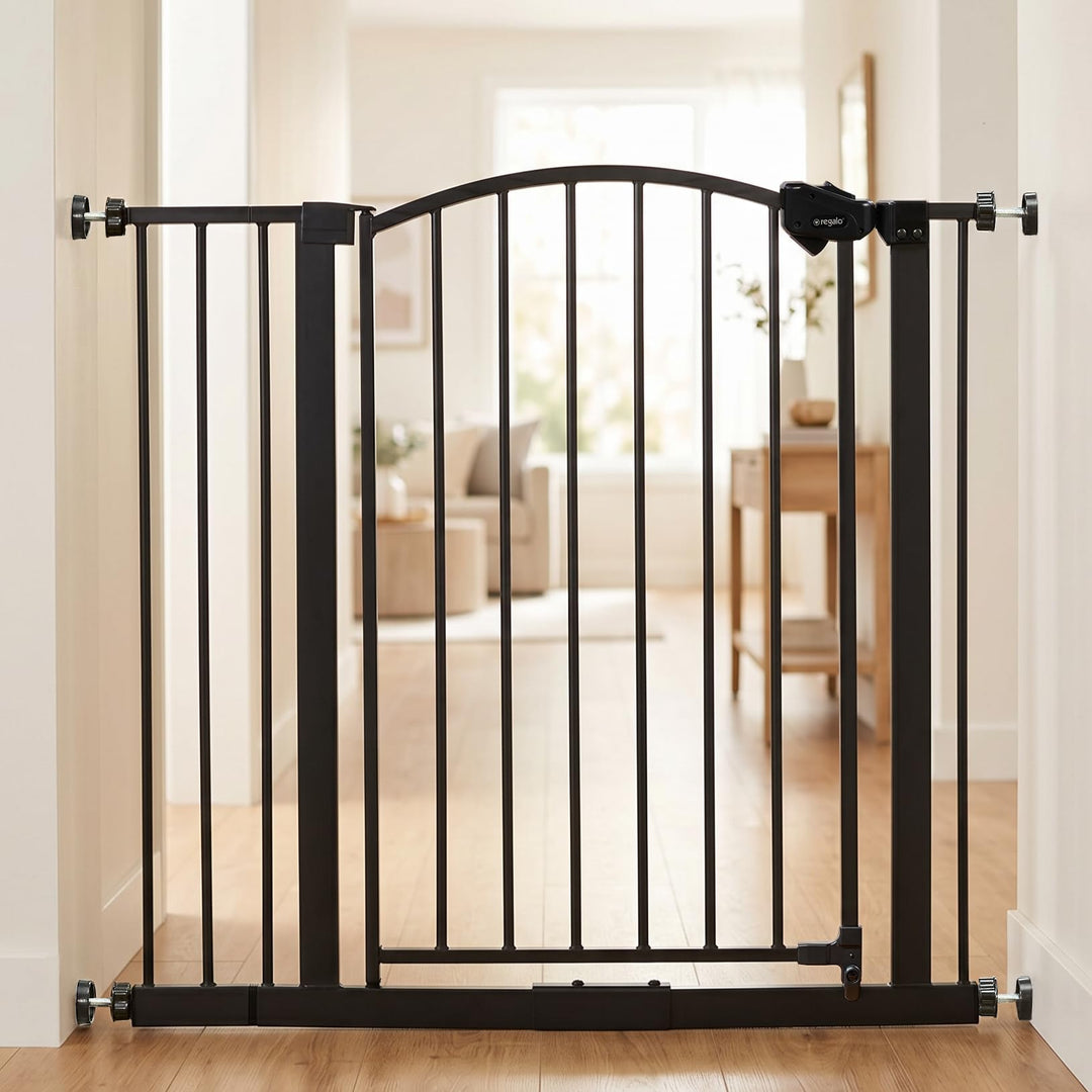 Regalo Arched Decore Easy Step Extra Wide Baby Gate, Extra Wide