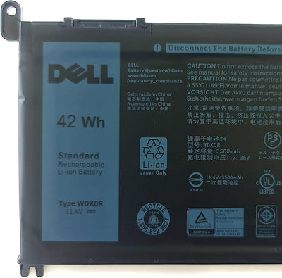 Dell EMC Dell Laptop-Akku Li-Ion 3 Zellen 42 Wh mAh 3500 11,4 V Typ WDX0R Indexe: 42WH Y3F7Y T2JX4 3