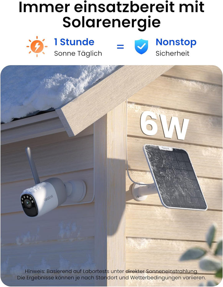 Reolink Altas, 2K 4MP Überwachungskamera Aussen Solar mit 20000mAh Akku, 10s Voraufzeichnung, ColorX