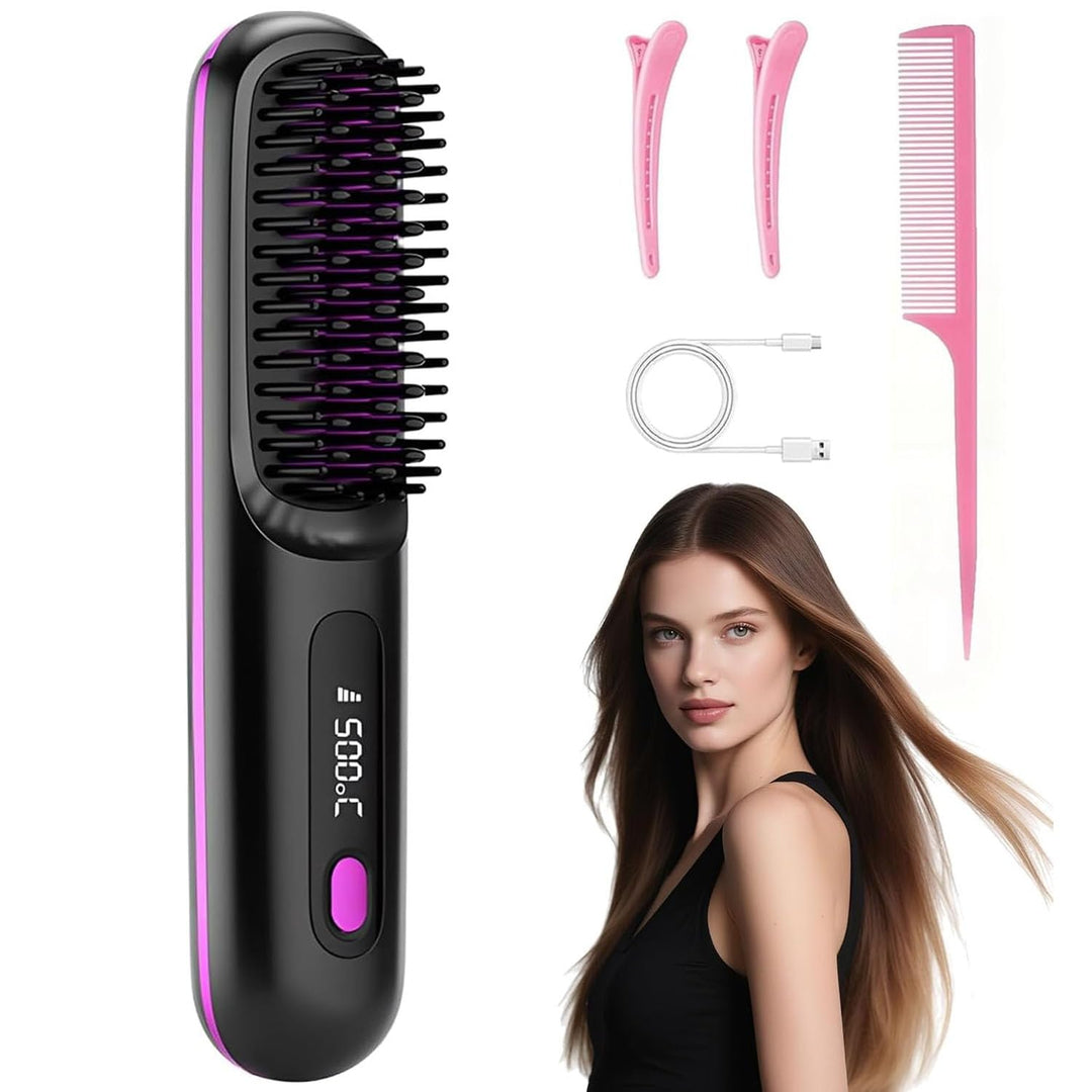 Stylingbürste Für Kurze Haare, Stylingbürste für Kurze Haare, Haarbürste Elektrisch Go Brush Pro Glä